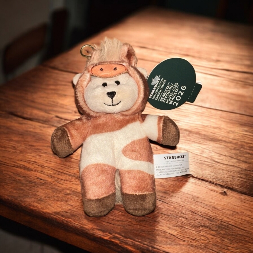 Starbucks 2026 Year Of The Horse Plush Bareista Keychain Bag Charm Nwt